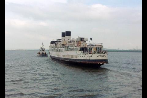 Last remaining Clyde turbine steamer departs London